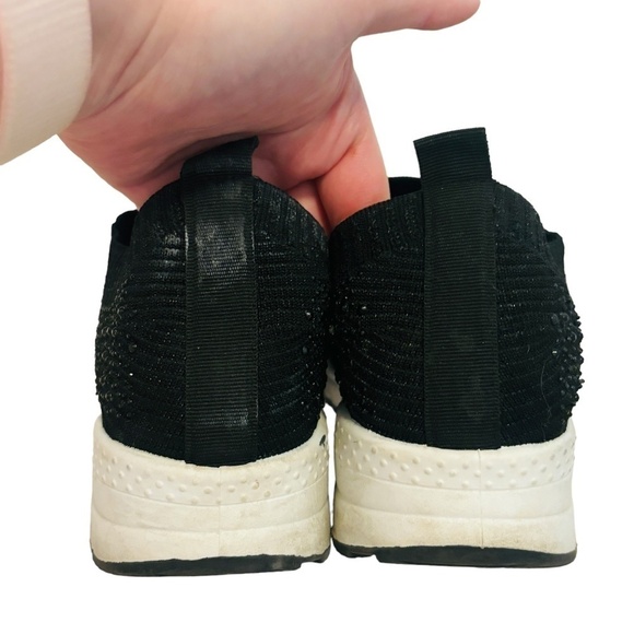 Le Chateau Black Glitter SZ 40 US 9 Stretchy Sneakers Trainers - Picture 7 of 9